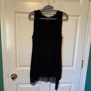 Premise Black Asymmetrical Tunic Tank Size Medium